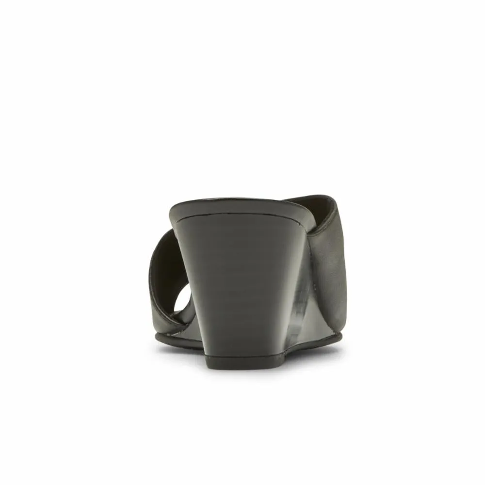 Rockport Women TOTAL MOTION TAYLOR ASYM SLIDE BLACK LTHR sold by Rockport product image thumbnail 4