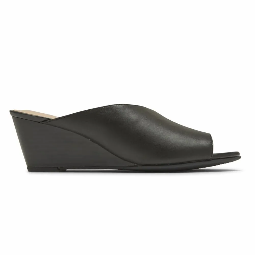 Rockport Women TOTAL MOTION TAYLOR ASYM SLIDE BLACK LTHR sold by Rockport product image thumbnail 2
