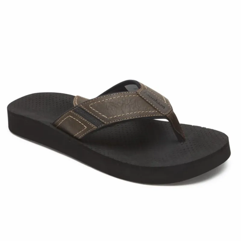 Dunham CARTER FLIP FLOP THONG BROWN sold by Rockport