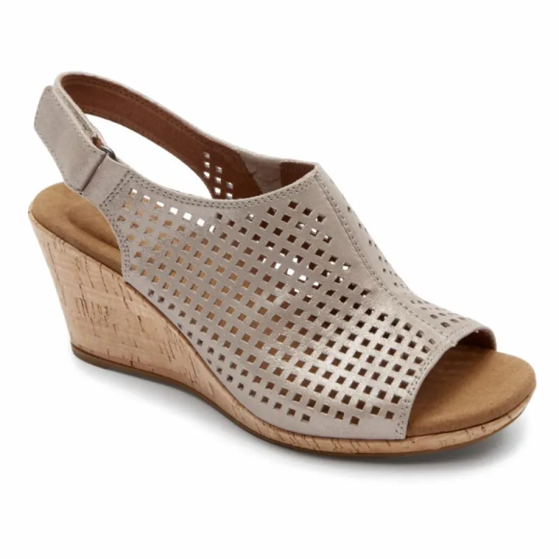 Rockport Women BRIAH PERF SLING MTL KHAKI/LEATHER sold by Rockport