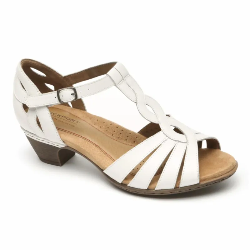 Cobb Hill ABBOTT CURVY T WHITE/LEATHER sold by Rockport