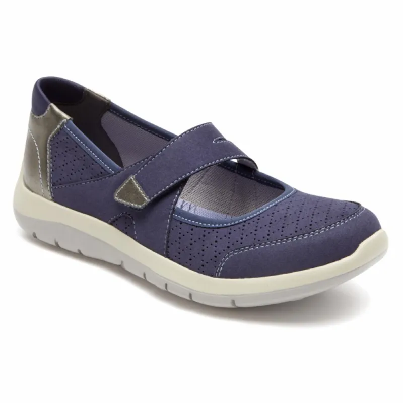 Aravon WEMBLY MARY JANE BLUE sold by Rockport