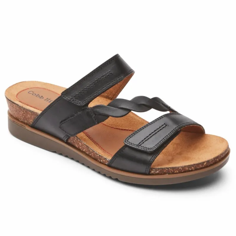 Cobb Hill MAY W SLIDE BLACK LTHR sold by Rockport