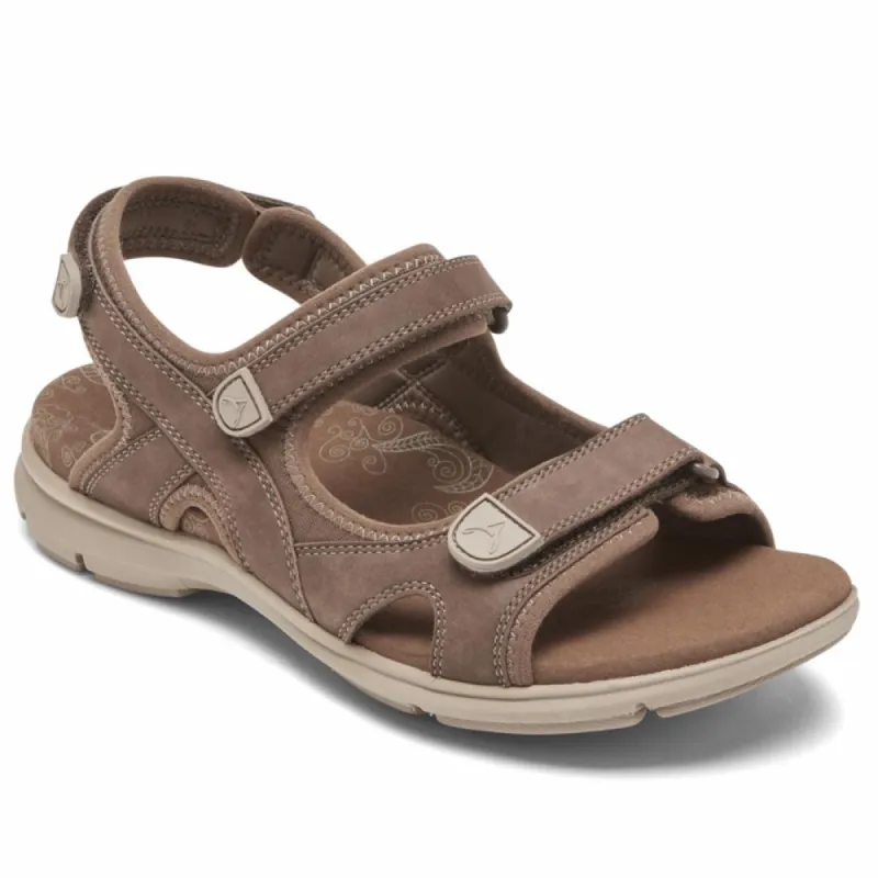 Aravon A REV SANDAL 3 STRAP BROWN sold by Rockport
