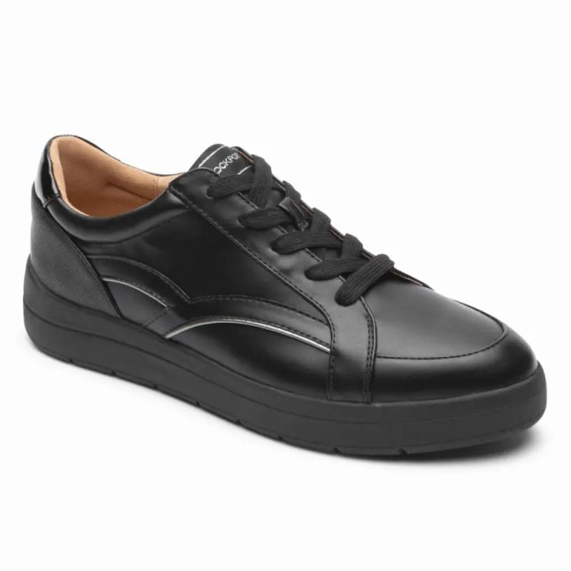 Rockport Women TRUFLEX NAVYA NAVYA RETRO SNEAK BLACK TEXTILE/STYNTHETIC ECO sold by Rockport