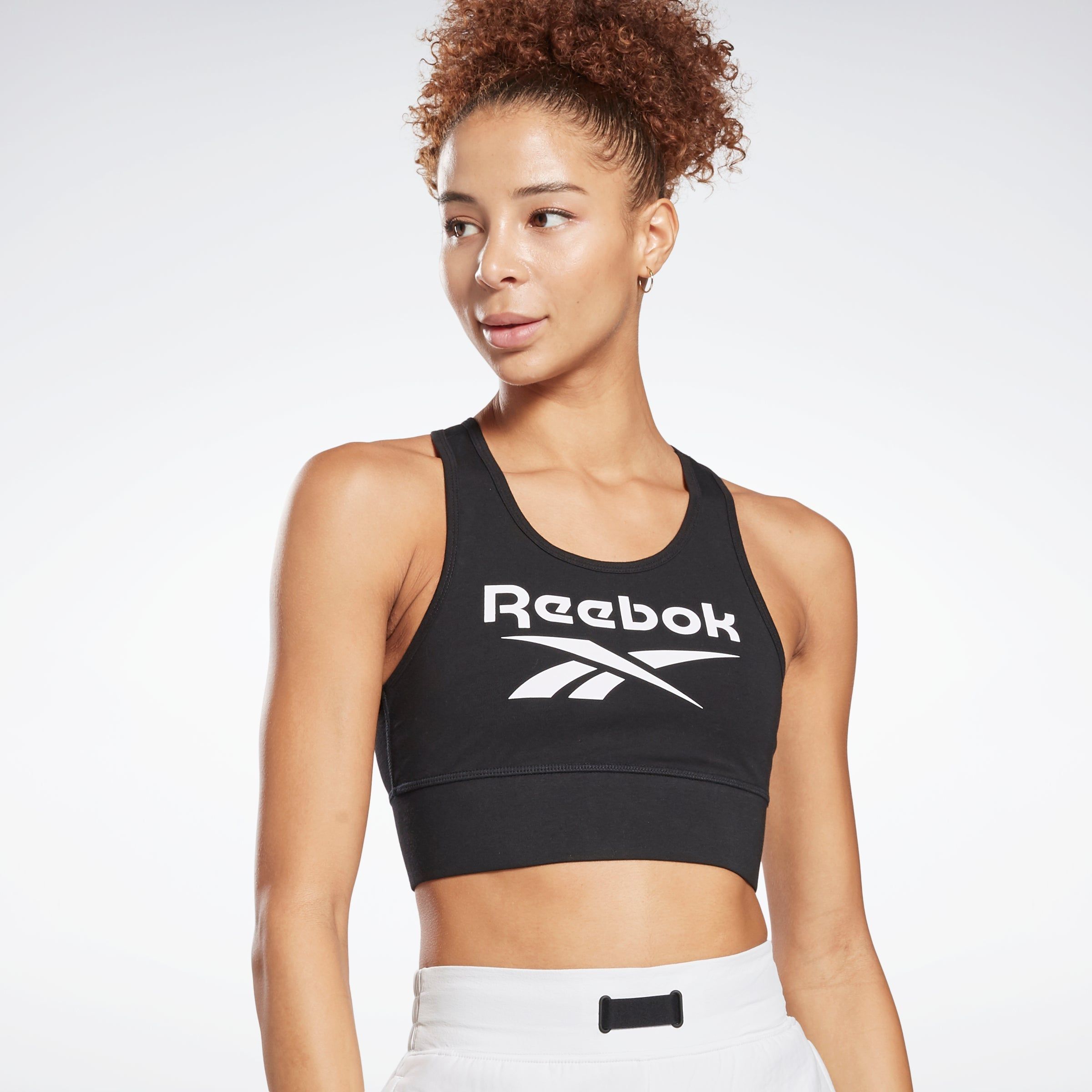 Reebok Apparel Women Reebok Identity Sports Bra Black sold by Rockport