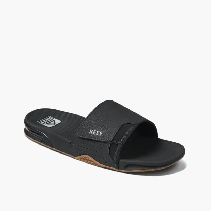 Reef Men FANNING SLIDE BLACK/SILVER sold by Rockport