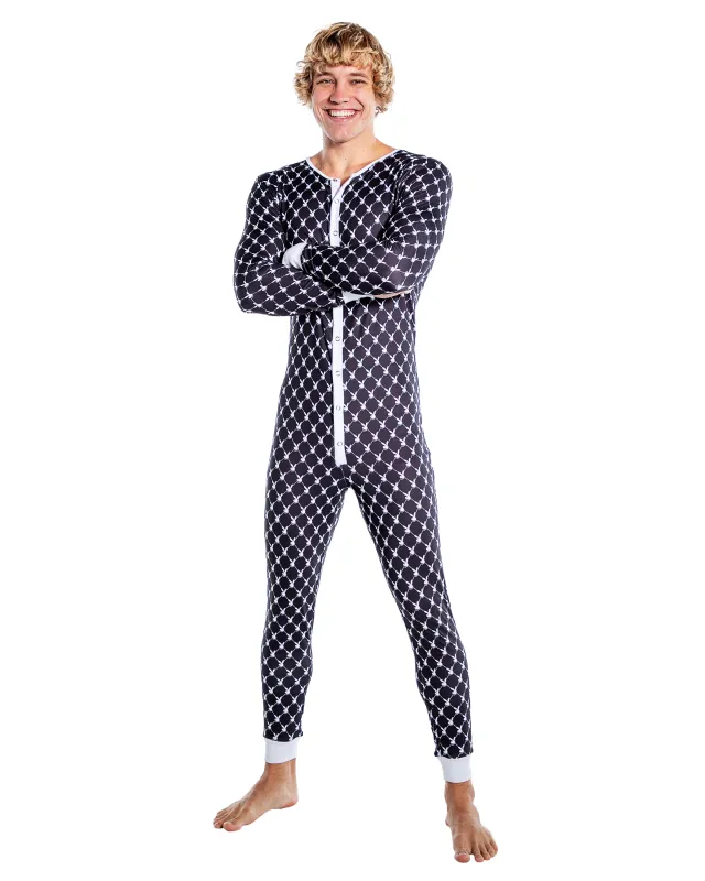 PBLI171 - Playboy Mens Bunny Cozy Lounge Union Suit made by Roma