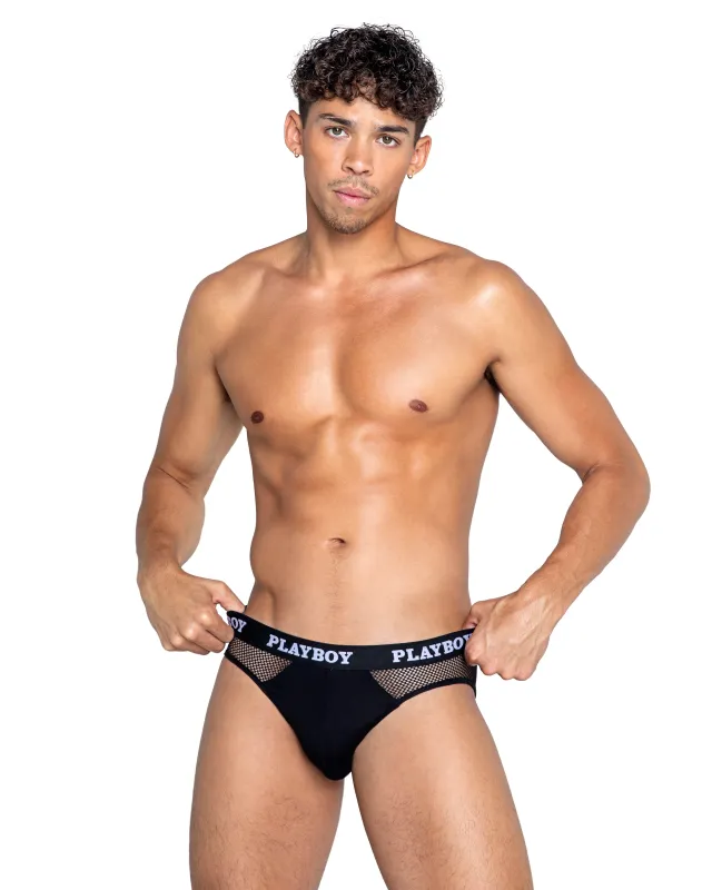 PBLI137 - Playboy Mens Dark Room Briefs made by Roma