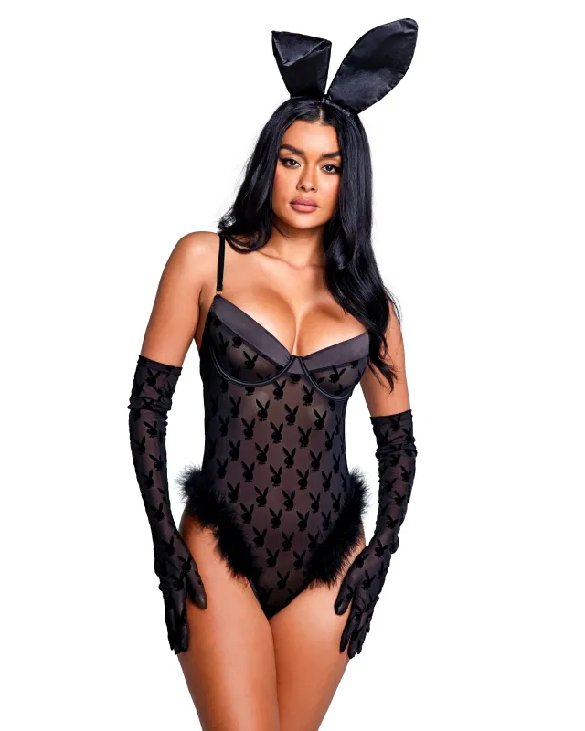 PBLI103- Playboy Bunny Noir Teddy sold by Roma