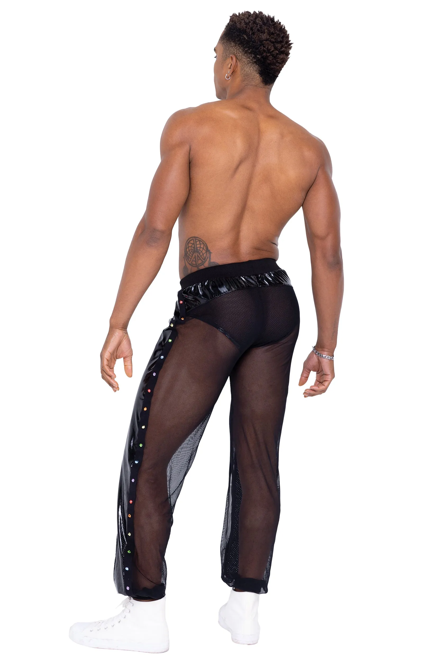 6335 - Mens Pride Vinyl Mesh & Mesh Joggers sold by Roma product image thumbnail 4