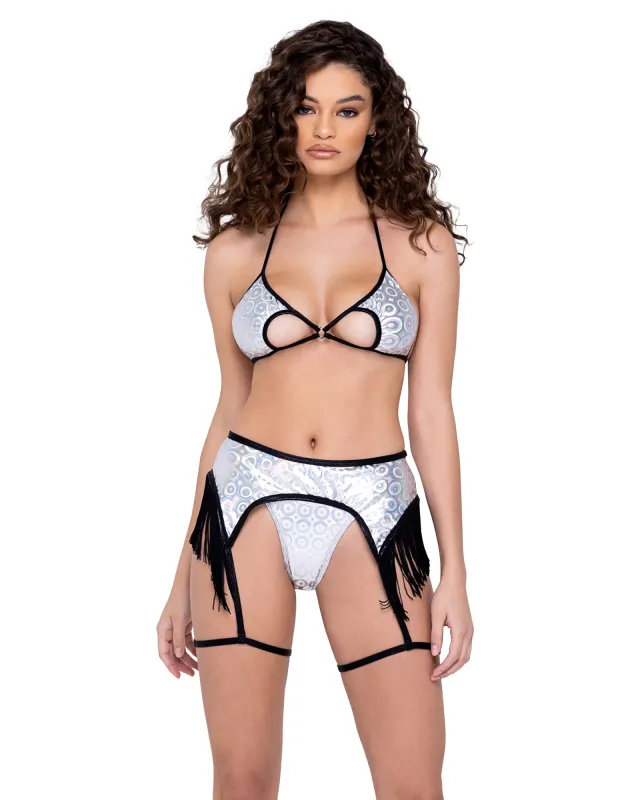 6282 - Ring Hologram Garter Belt made by Roma