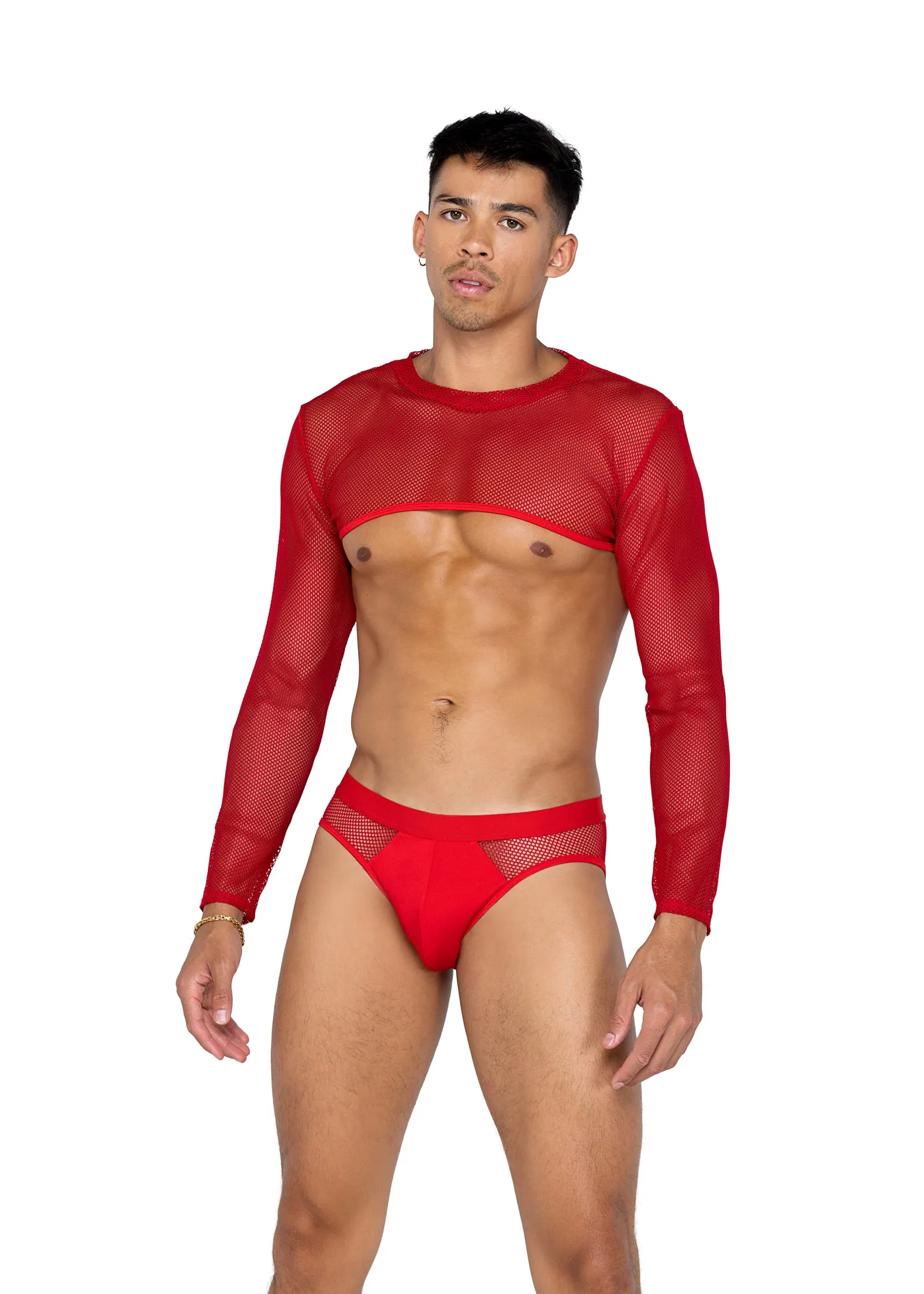 LI589 - Mens X-Posed Crop Top sold by Roma