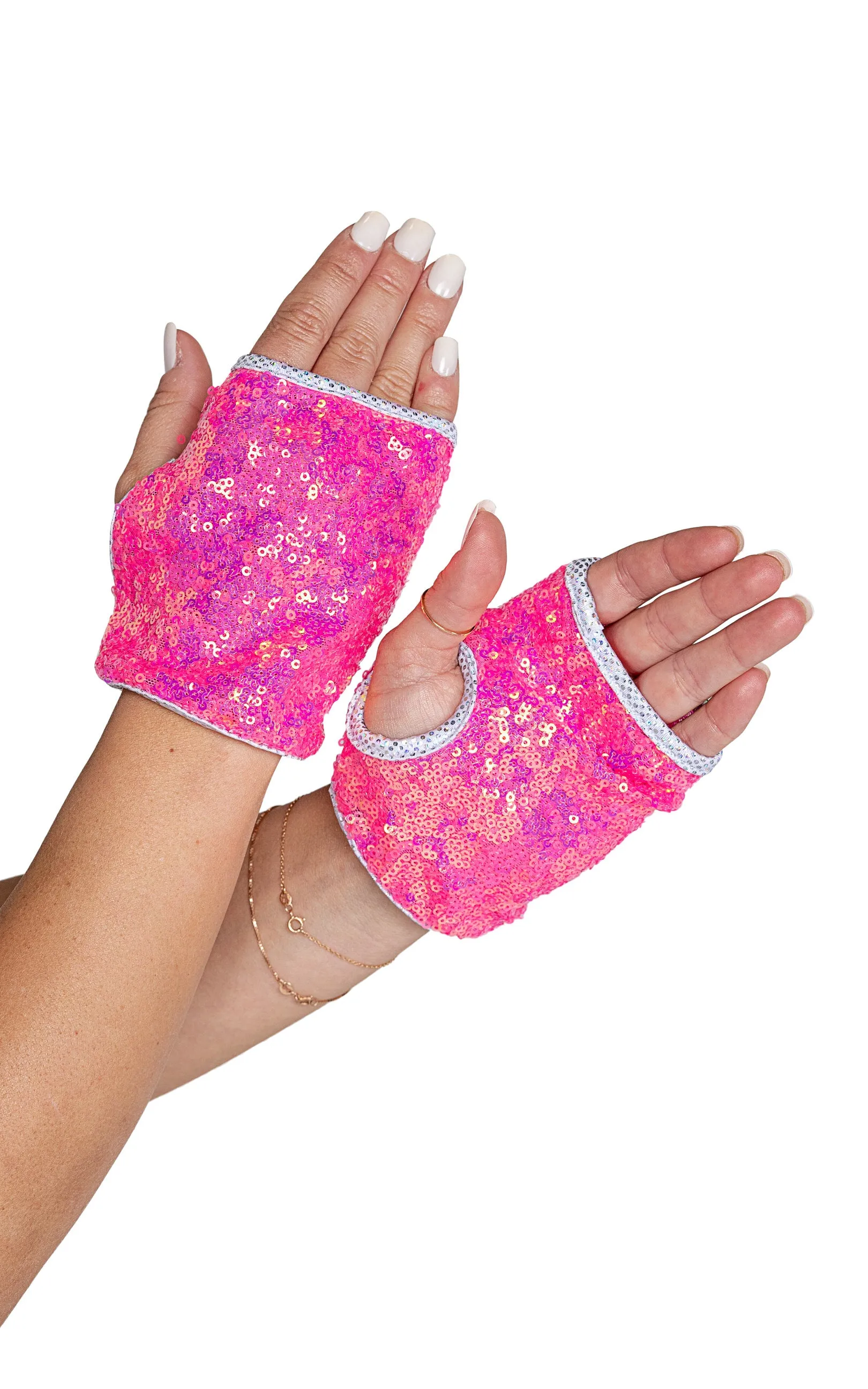 6042 - Open Finger Sequin Gloves sold by Roma product image thumbnail 2