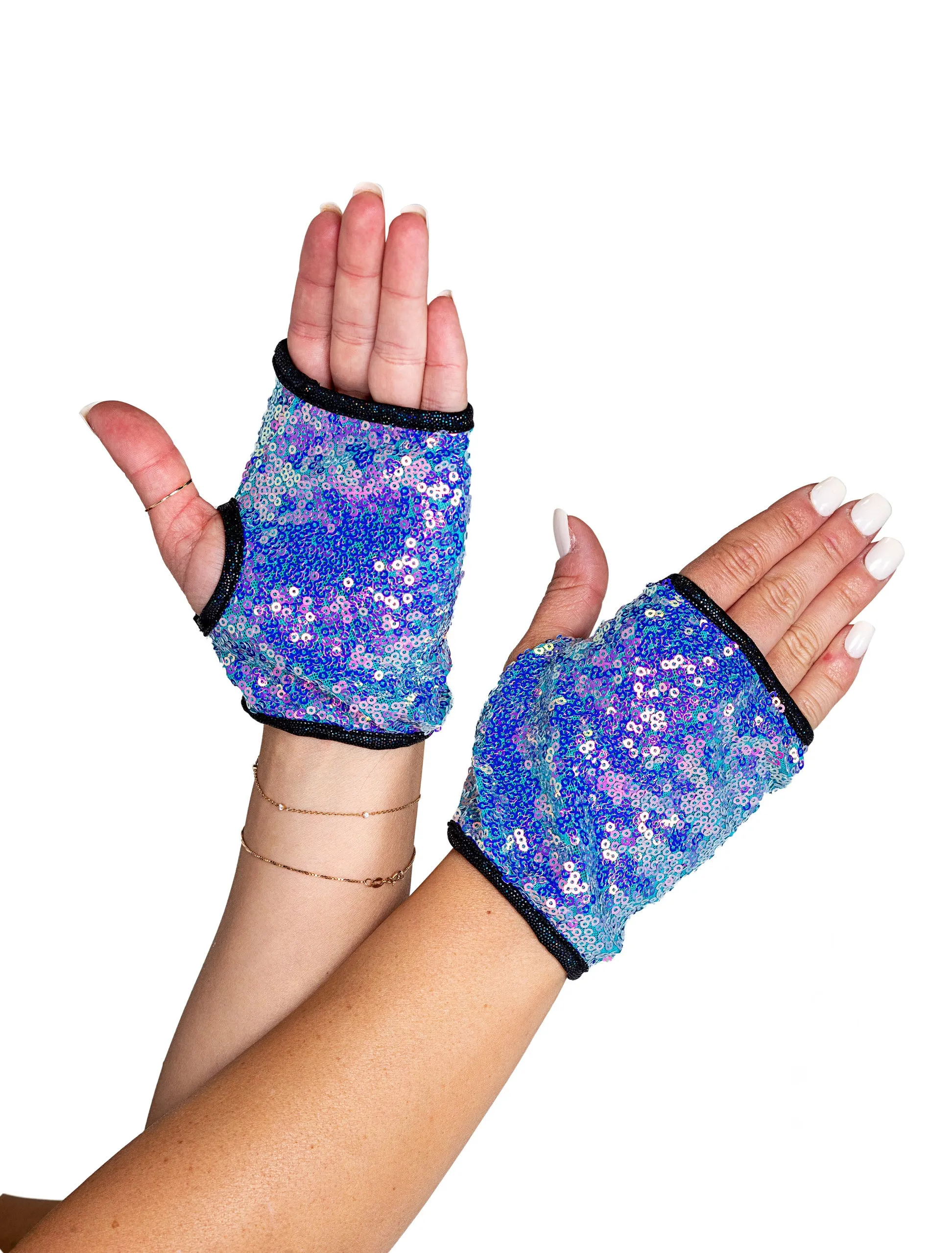 6042 - Open Finger Sequin Gloves sold by Roma