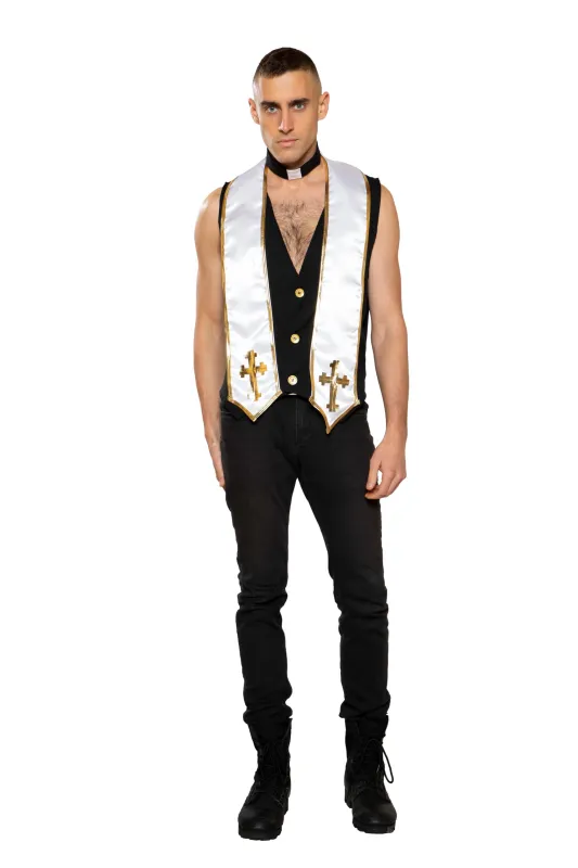 4958 - 2pc Mens Priest Costume made by Roma