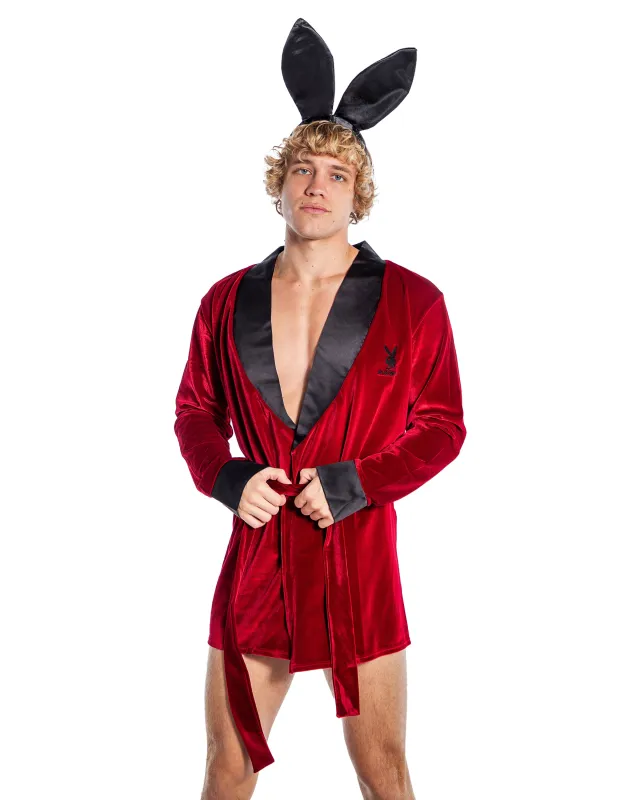 PBLI167 - Playboy Mens Smoke Lounge Robe made by Roma