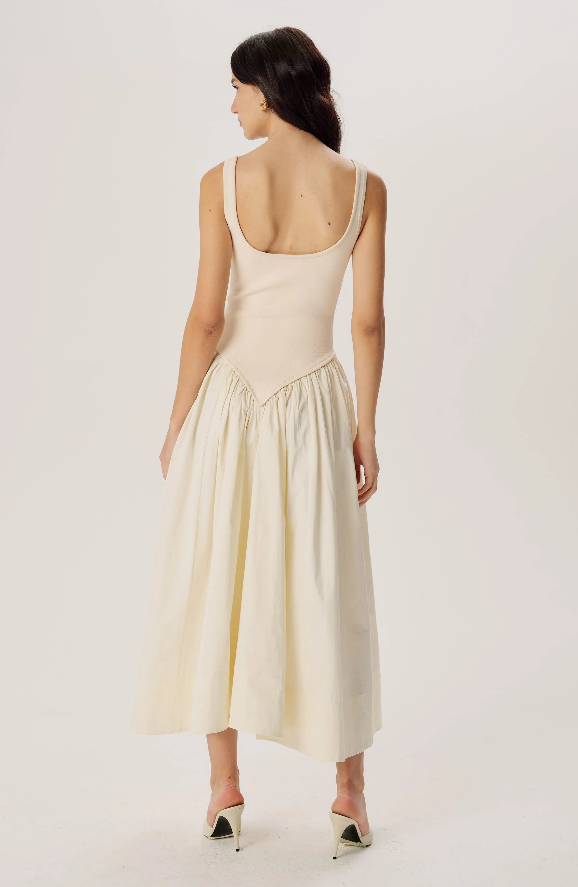 Verda Knit Combo Dress - Ecru sold by Ronny Kobo Collection product image thumbnail 3