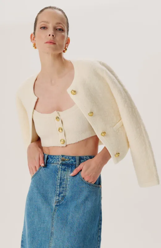 Jude Knit Top - Ecru sold by Ronny Kobo Collection