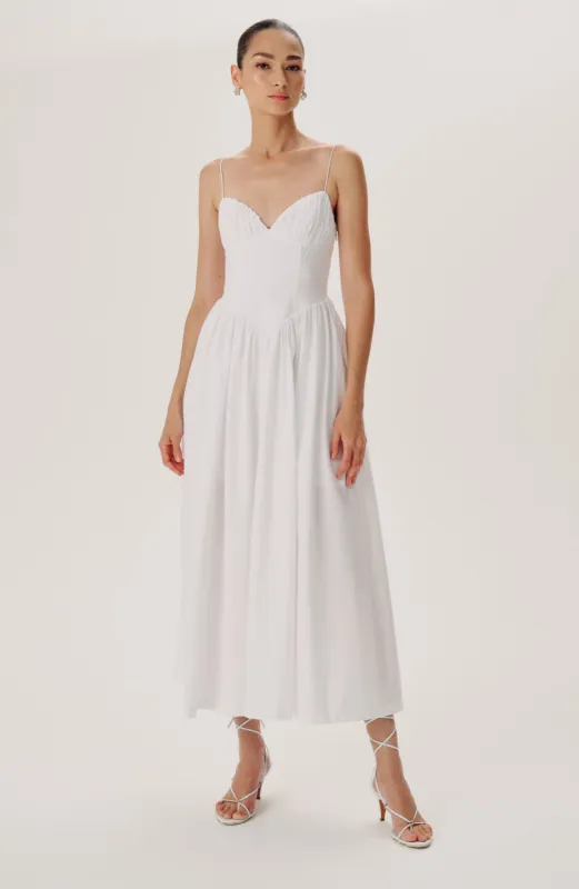 Carmine Dress - Optic White sold by Ronny Kobo Collection