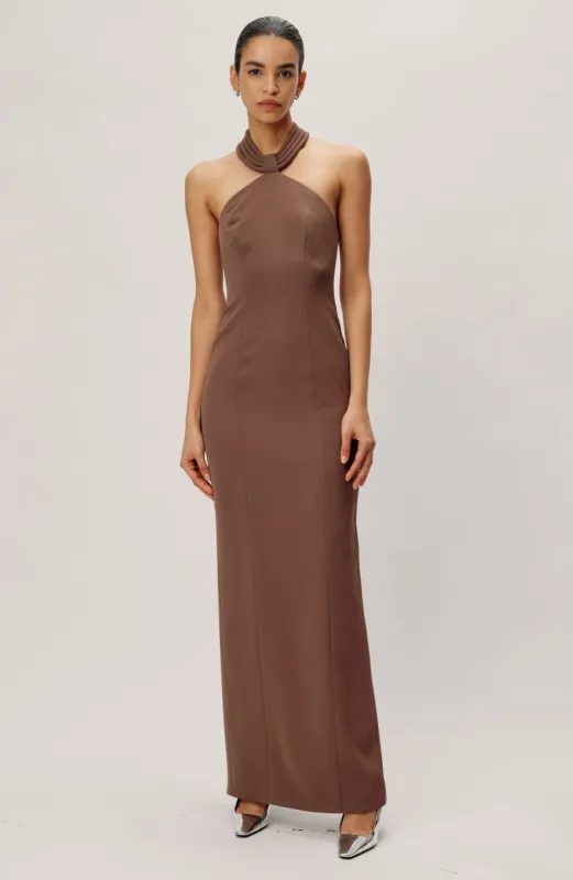 Lenox Dress - Toffee sold by Ronny Kobo Collection