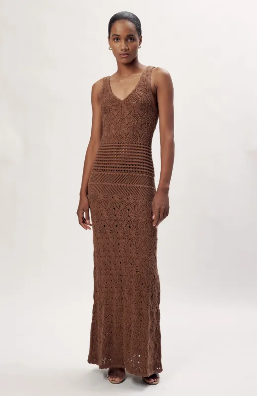 Sadie Dress - Walnut sold by Ronny Kobo Collection