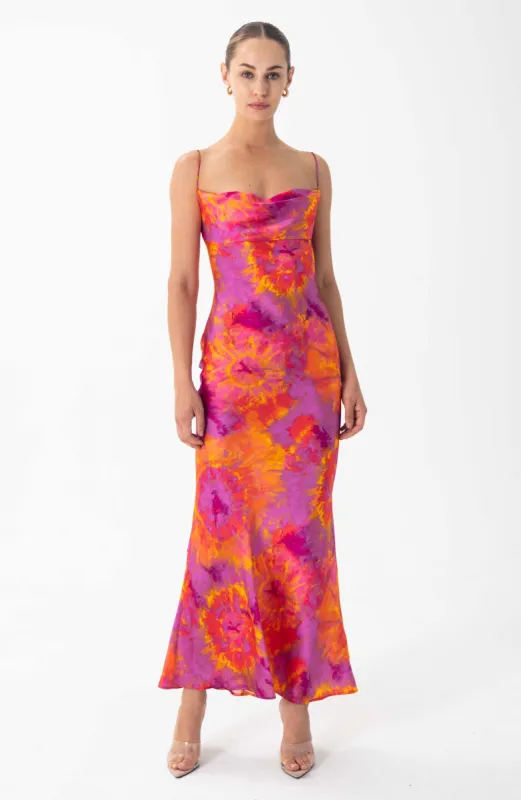 Capri Dress - Sunset Tie Dye Pink Multi sold by Ronny Kobo Collection
