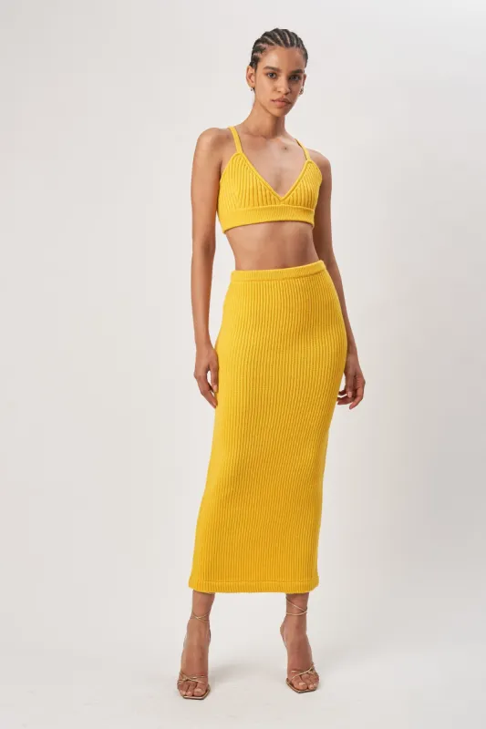 Landon Knit Skirt - Sunshine sold by Ronny Kobo Collection