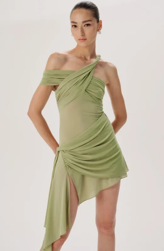 Izel Dress - Pistachio sold by Ronny Kobo Collection