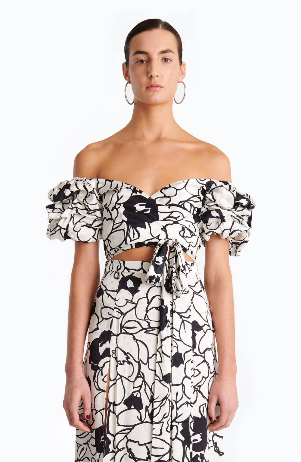 Zano Top - Floral Noir Print sold by Ronny Kobo Collection