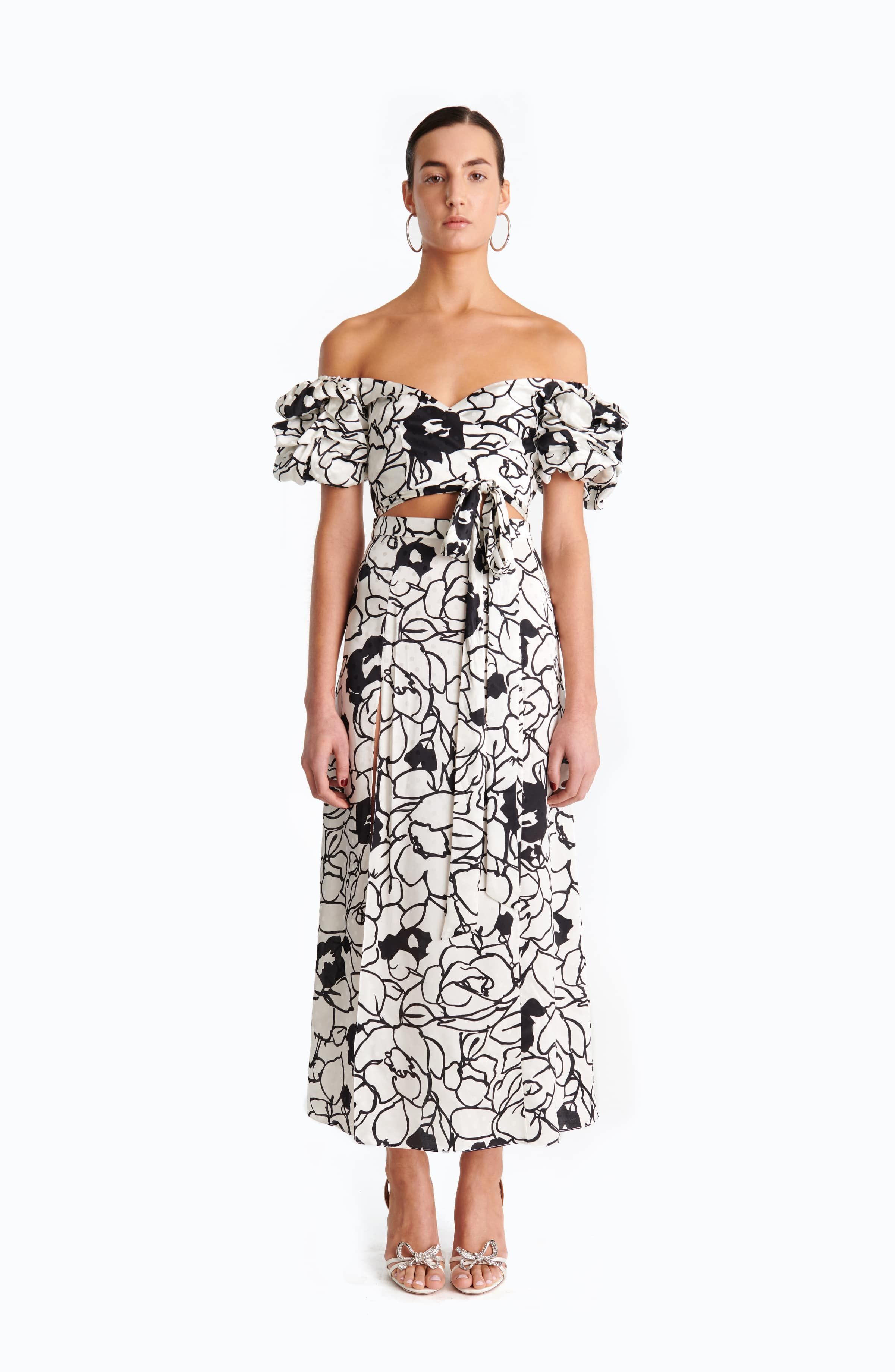 Zano Top - Floral Noir Print sold by Ronny Kobo Collection product image thumbnail 2