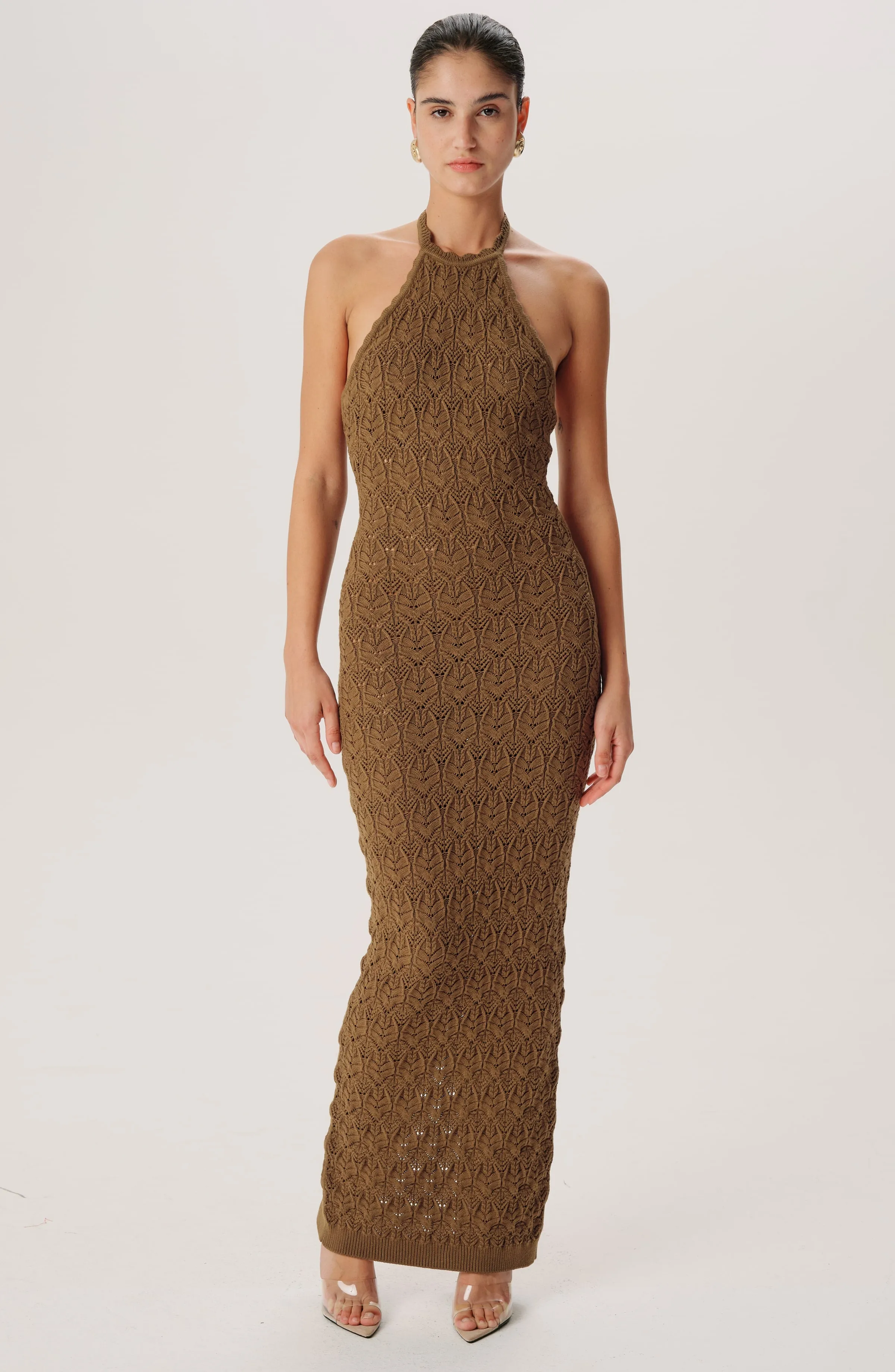 Kaiden Knit Dress - Olive sold by Ronny Kobo Collection