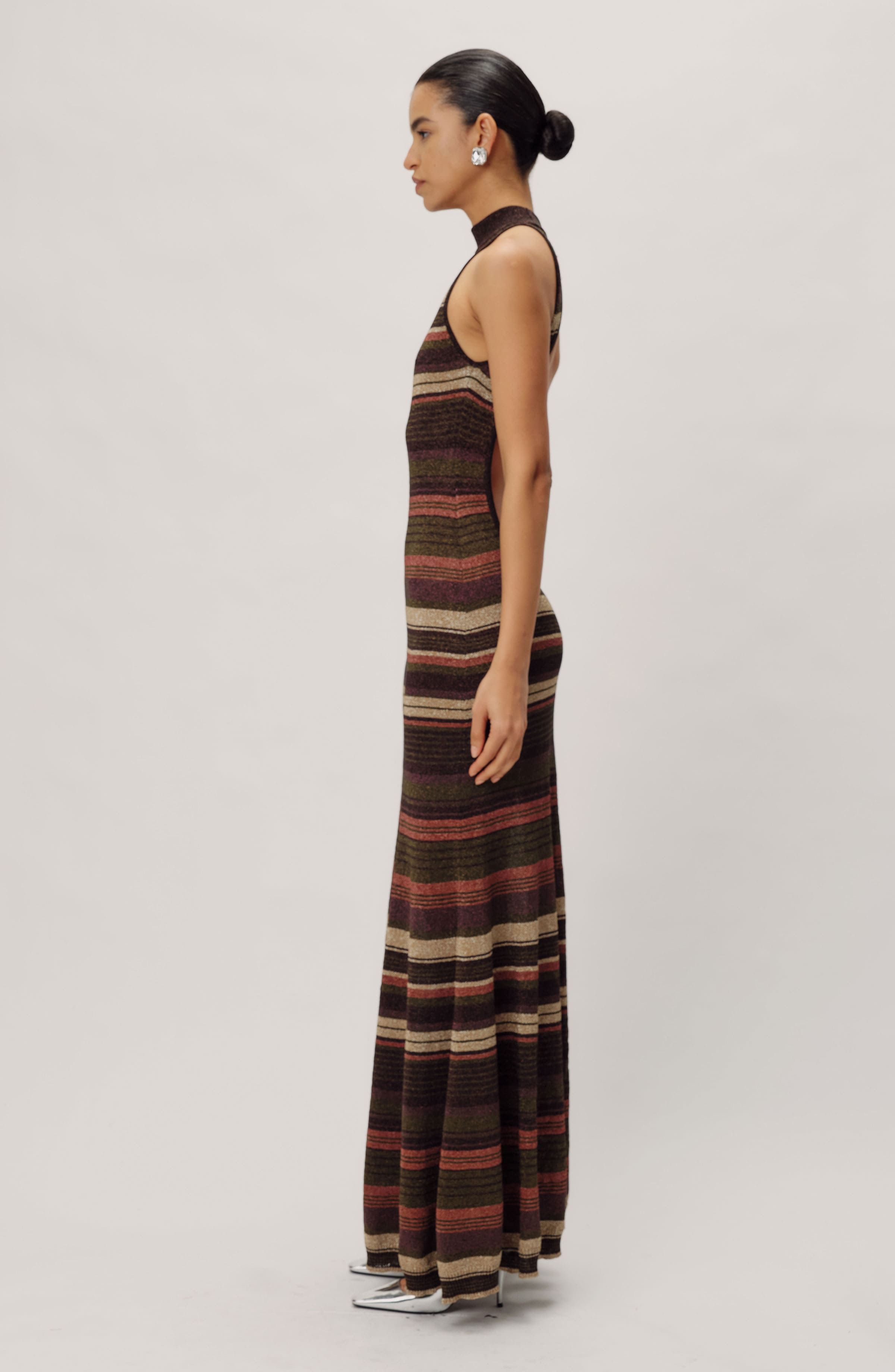 Arlo Knit Dress - Forest Brown Multi sold by Ronny Kobo Collection product image thumbnail 3