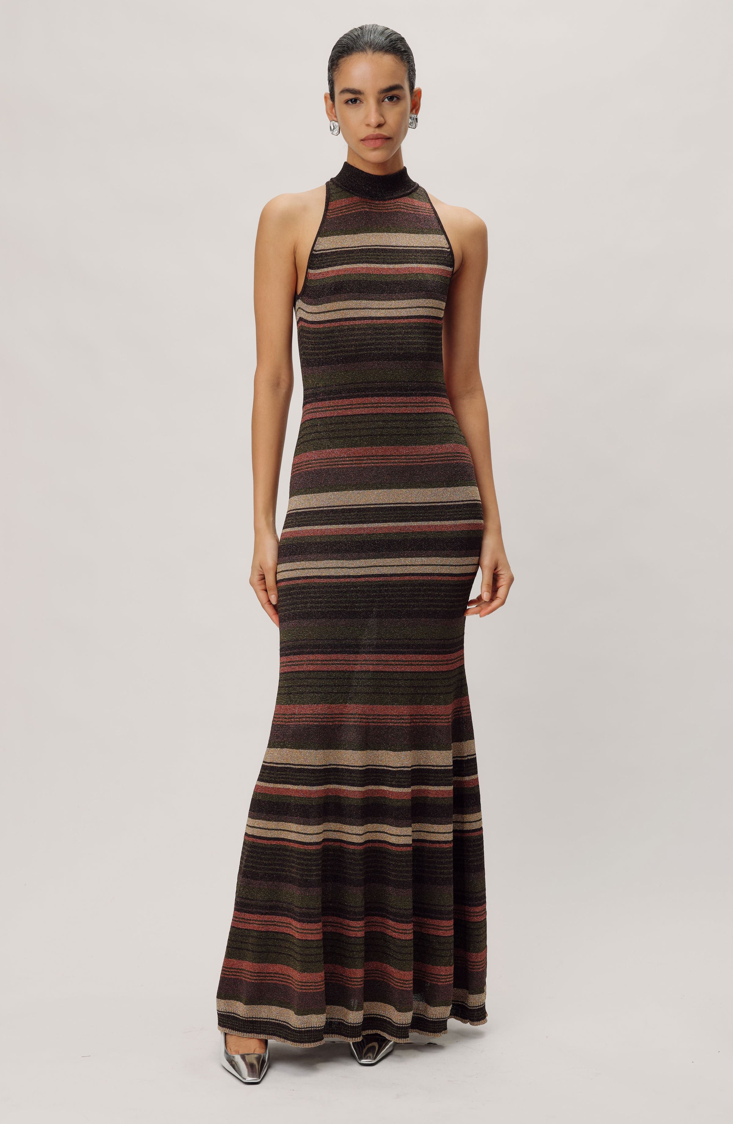 Arlo Knit Dress - Forest Brown Multi sold by Ronny Kobo Collection