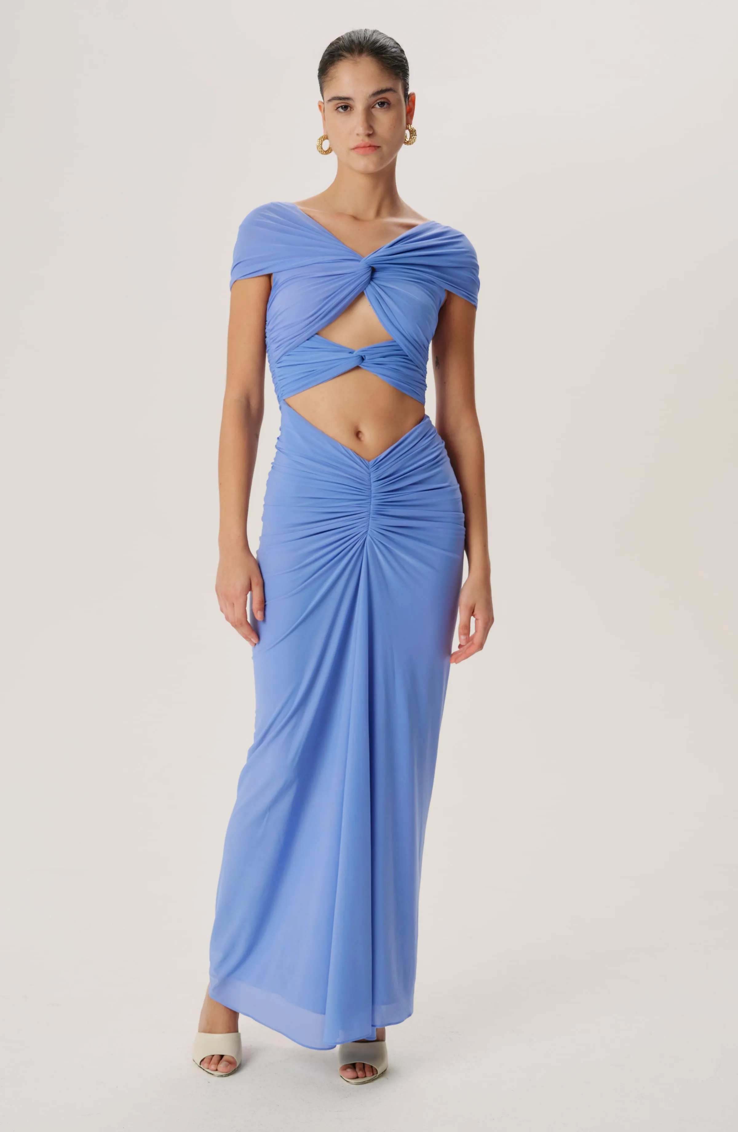 Maxena Dress - Cornflower sold by Ronny Kobo Collection