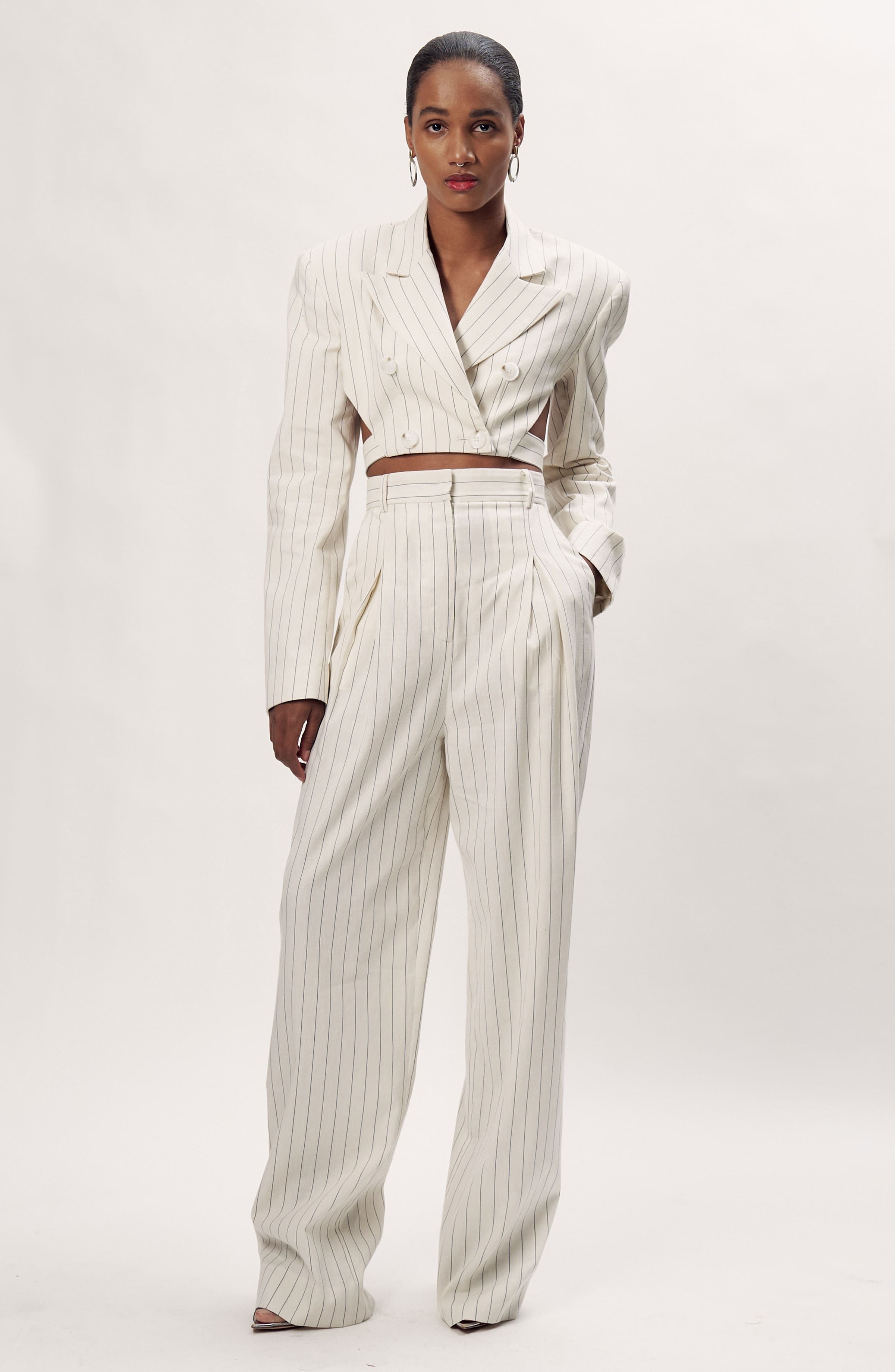 Diego Pant - Pinstripe Suiting sold by Ronny Kobo Collection