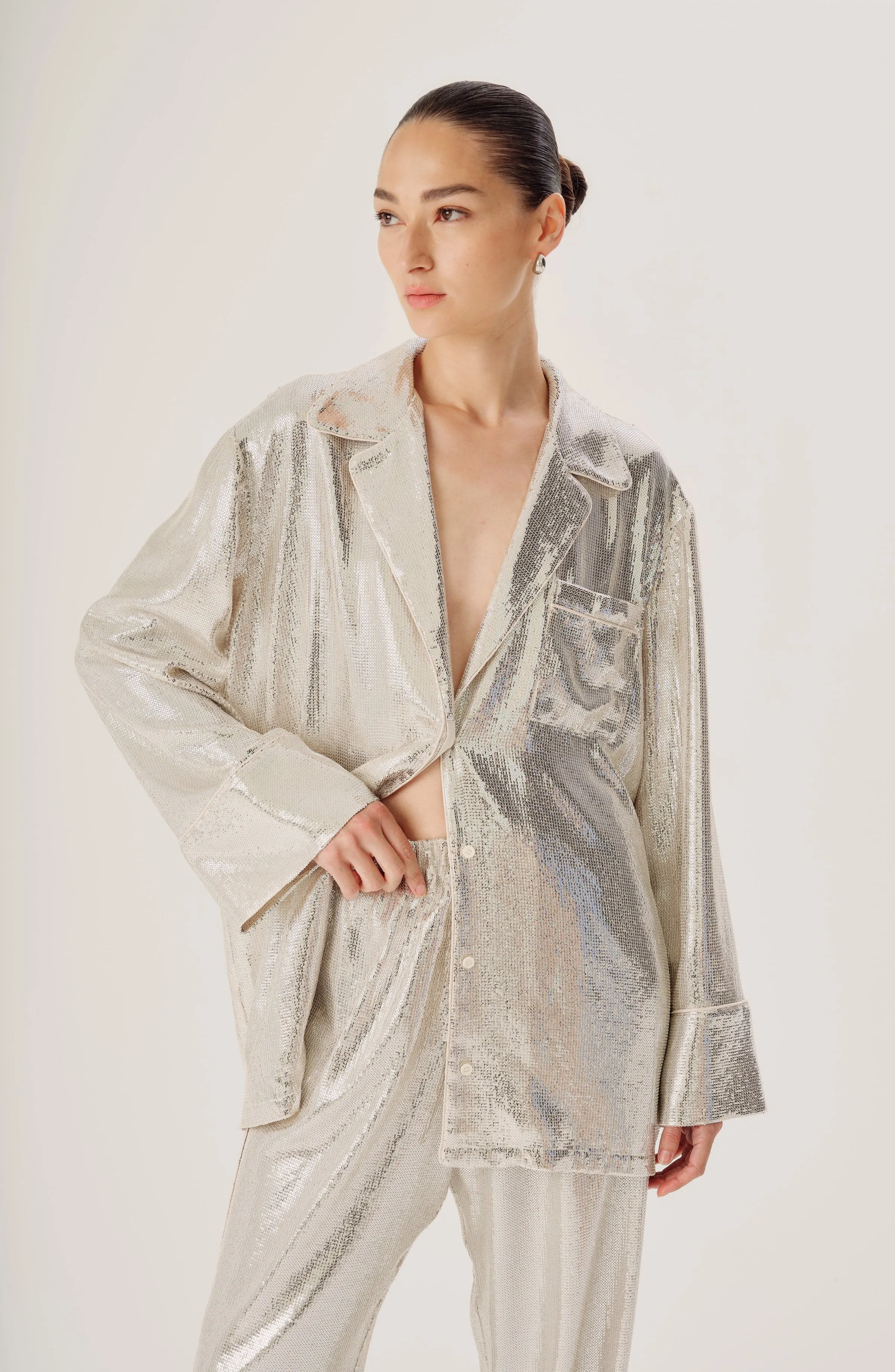 Valentina Top - Champagne sold by Ronny Kobo Collection