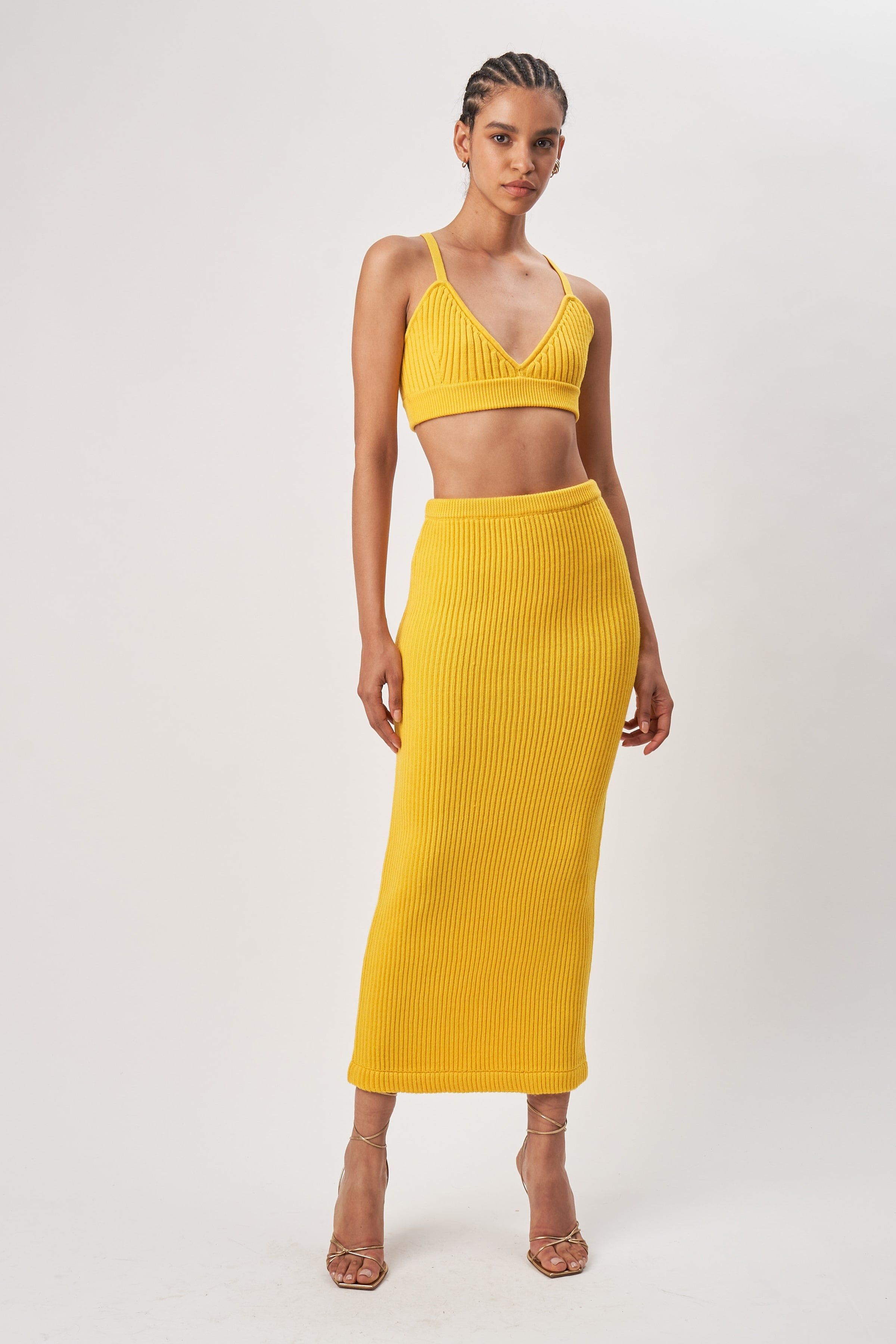 Landon Knit Skirt - Sunshine sold by Ronny Kobo Collection