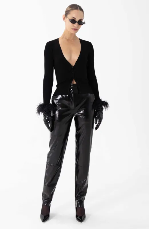 Aiden Knit Cardigan - Jet Black sold by Ronny Kobo Collection