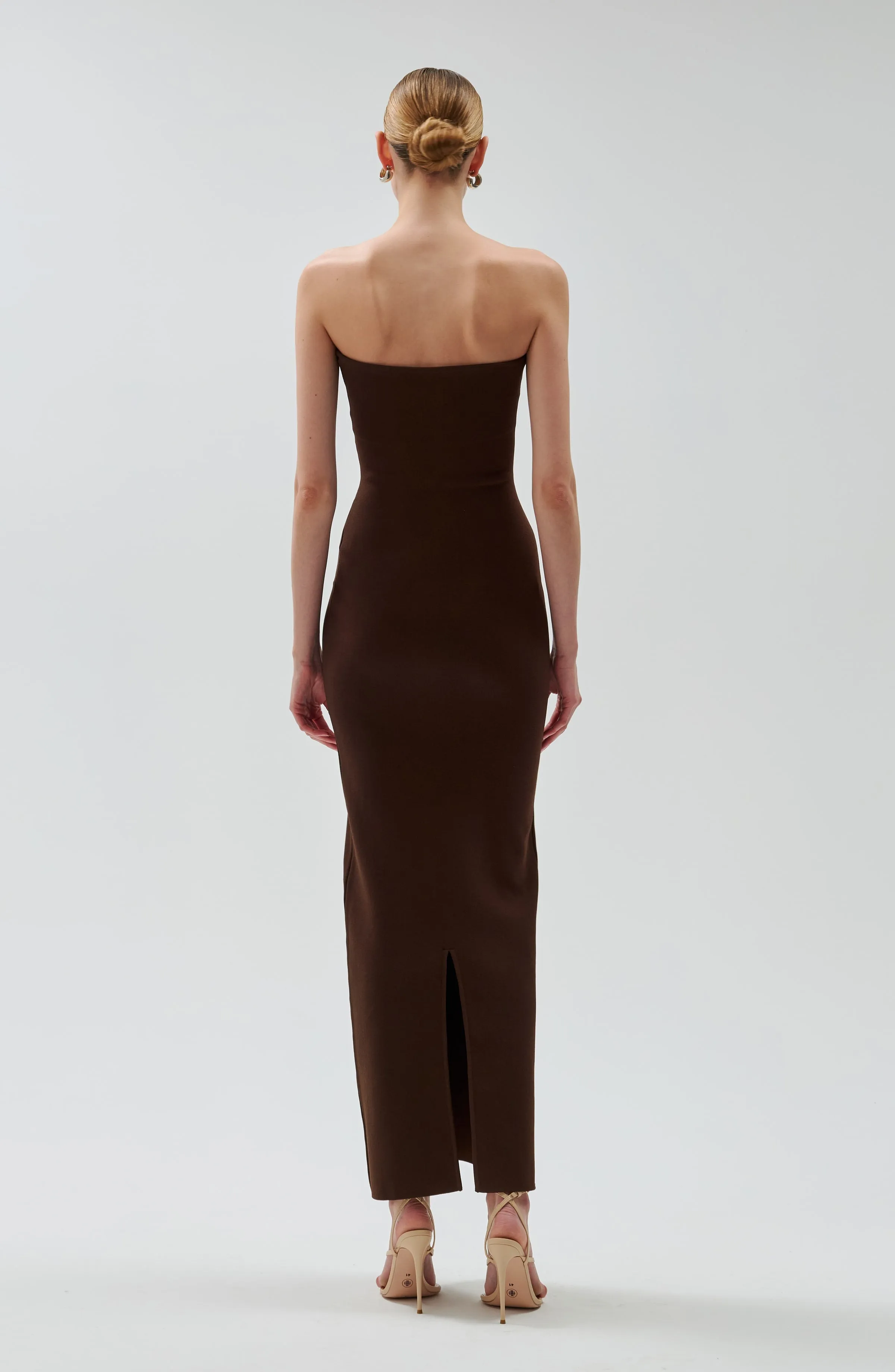 Lehua Knit Dress - Dark Chocolate sold by Ronny Kobo Collection product image thumbnail 3