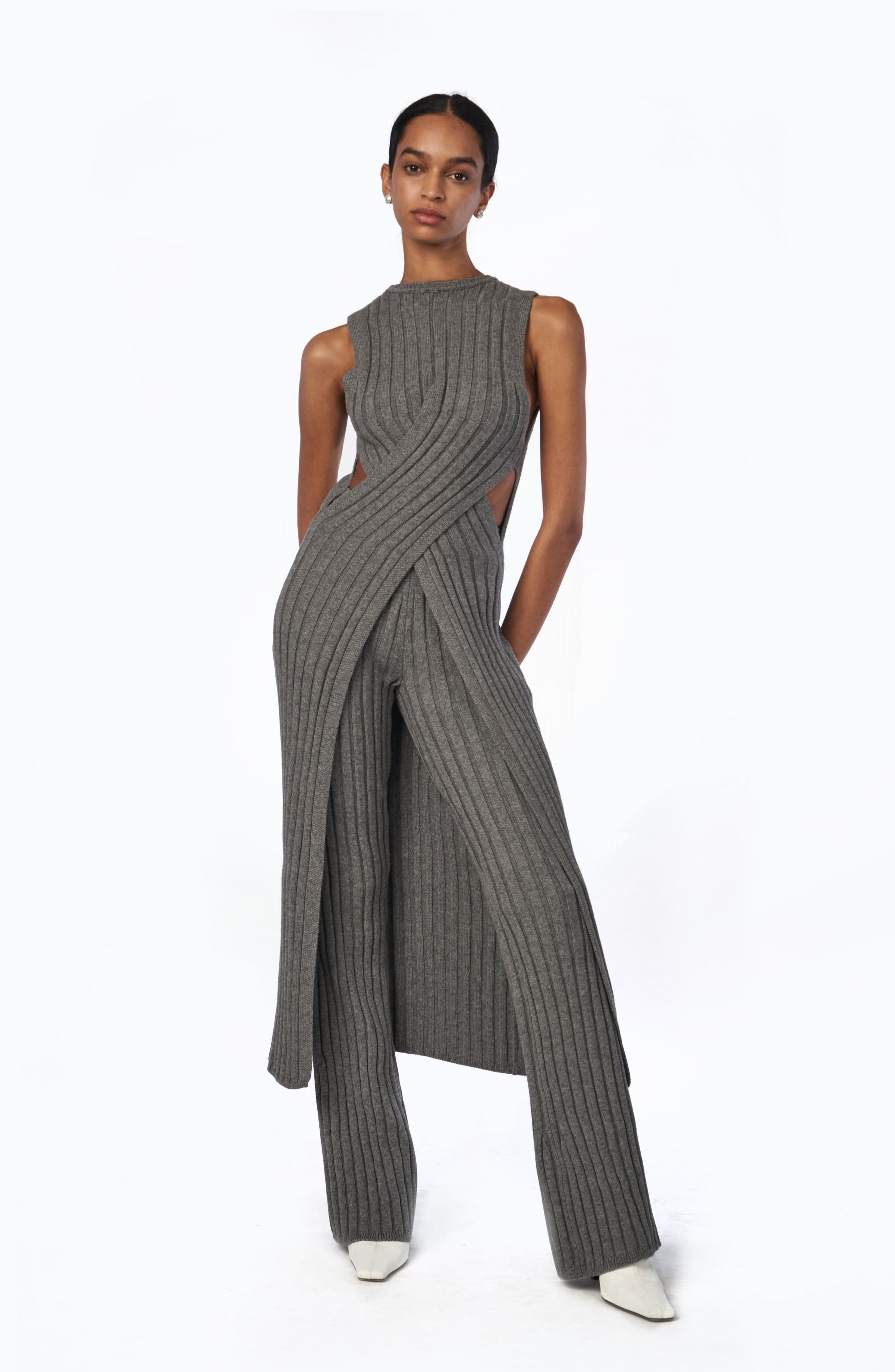 Obelia Knit Pant - Grey sold by Ronny Kobo Collection