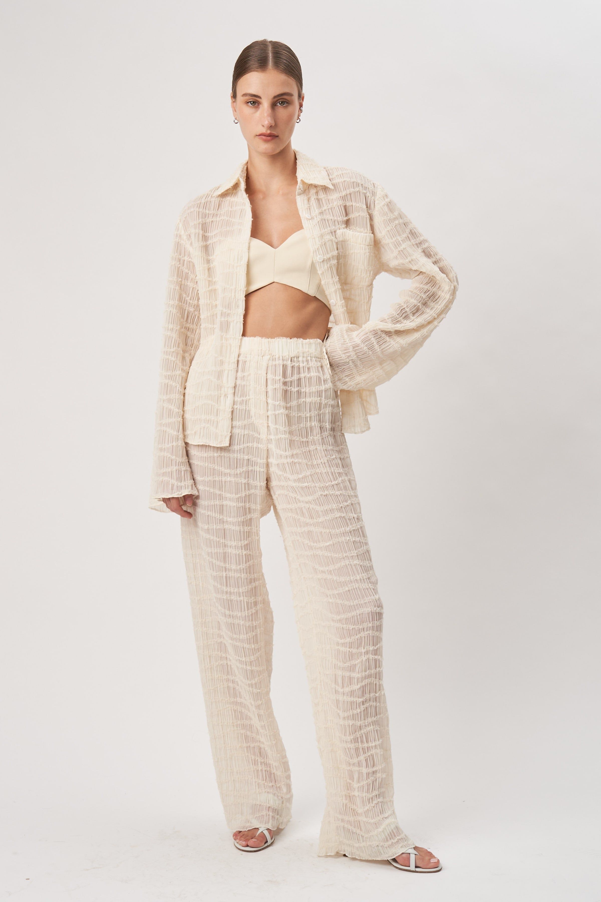 Vivian Pant - Ivory sold by Ronny Kobo Collection