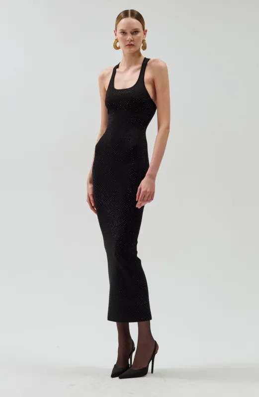 Agathe Knit Dress - Black sold by Ronny Kobo Collection