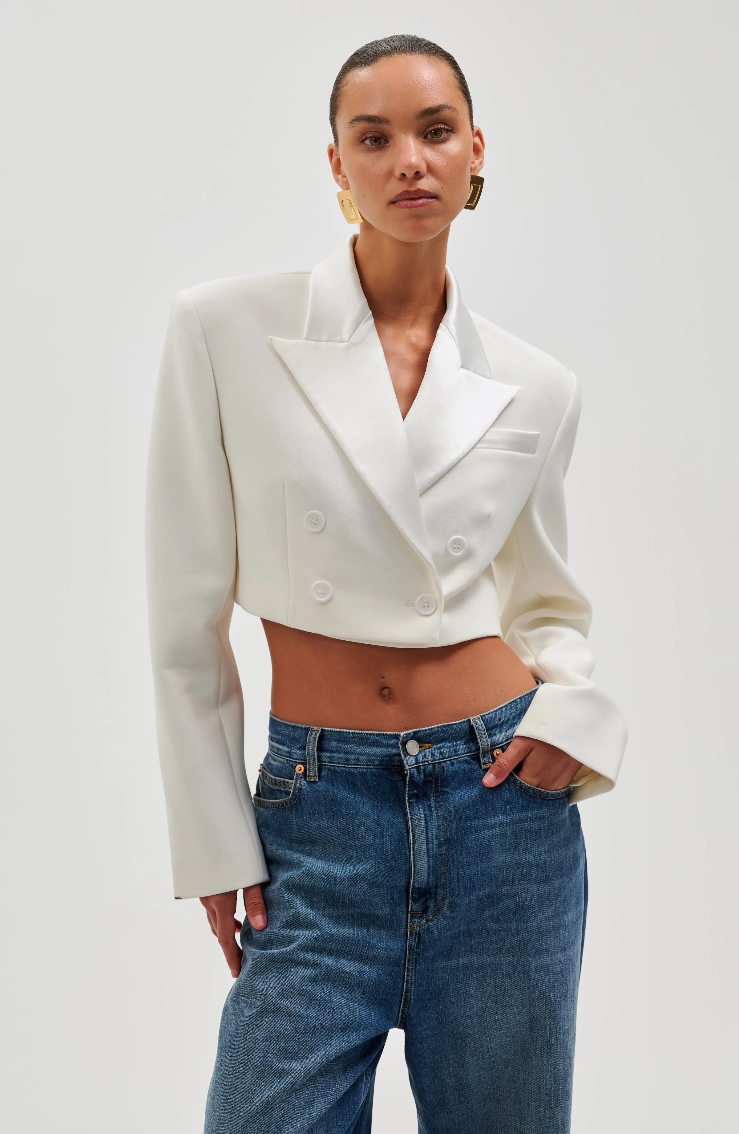 Riot Blazer - Ivory sold by Ronny Kobo Collection