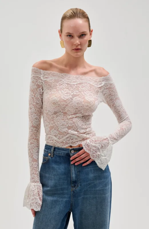 Maribeth Top - Ivory sold by Ronny Kobo Collection