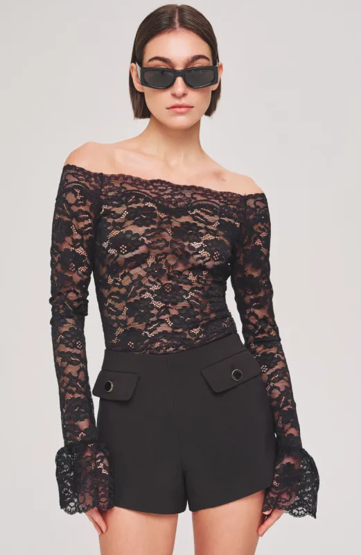 Maribeth Top - Black sold by Ronny Kobo Collection