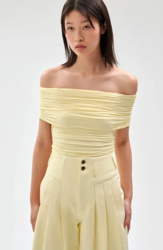 Blanchet Top - Pastel Yellow sold by Ronny Kobo Collection