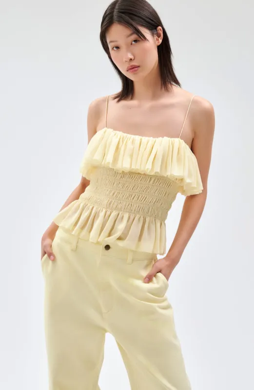 Alexi Top - Pastel Yellow sold by Ronny Kobo Collection