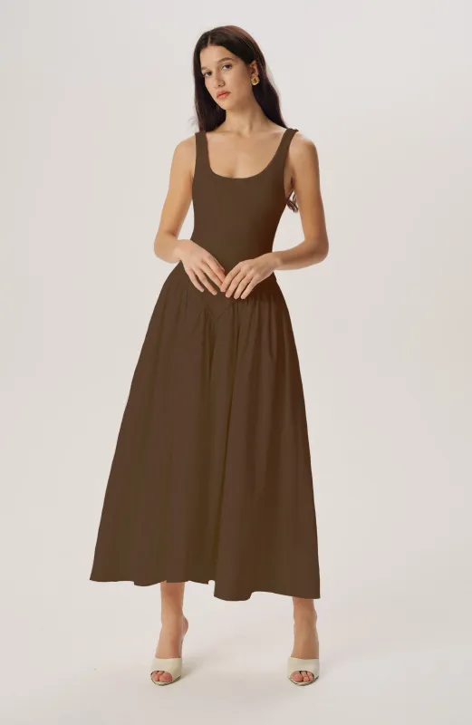 Verda Knit Dress - Chocolate sold by Ronny Kobo Collection