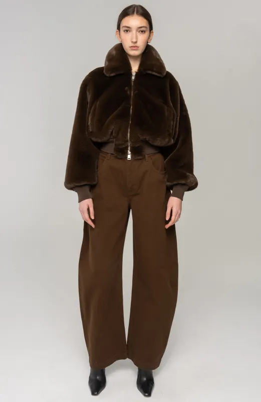 Ninon Pants - Chocolate sold by Ronny Kobo Collection